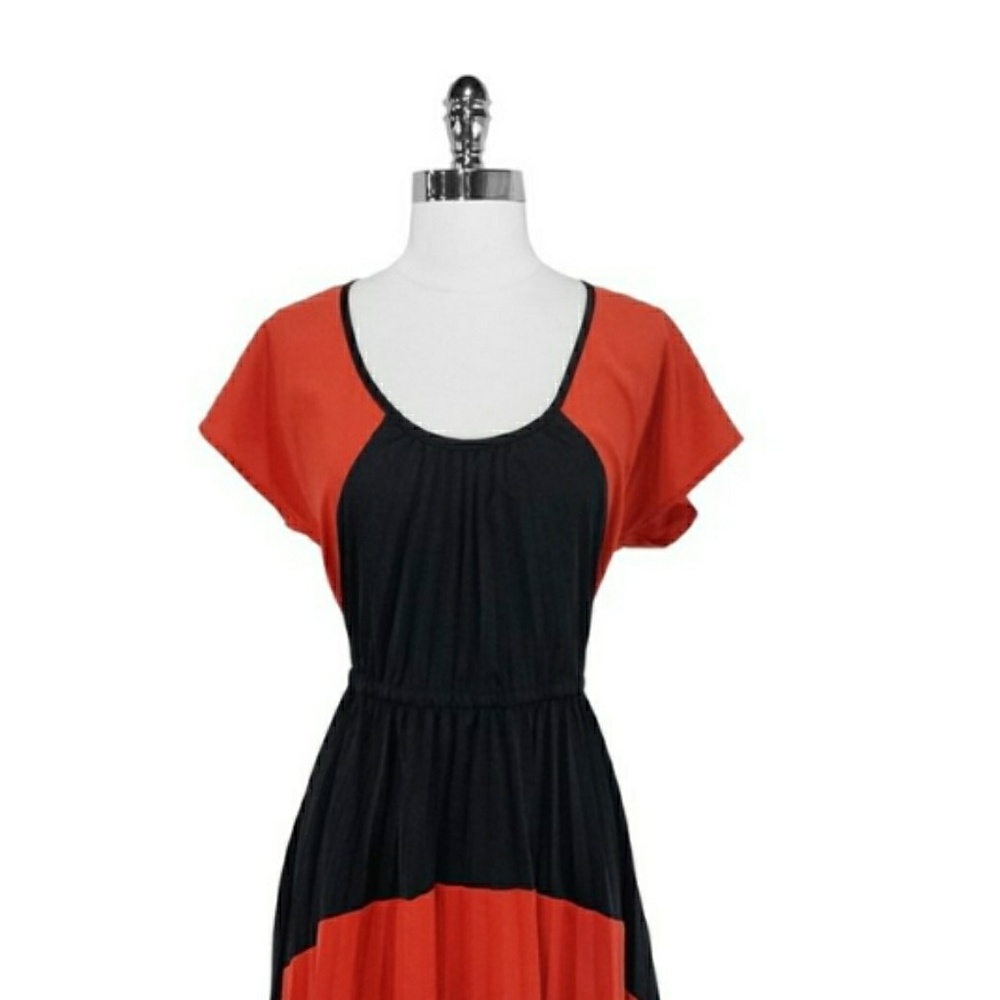 Tracey Reese orange and black dress